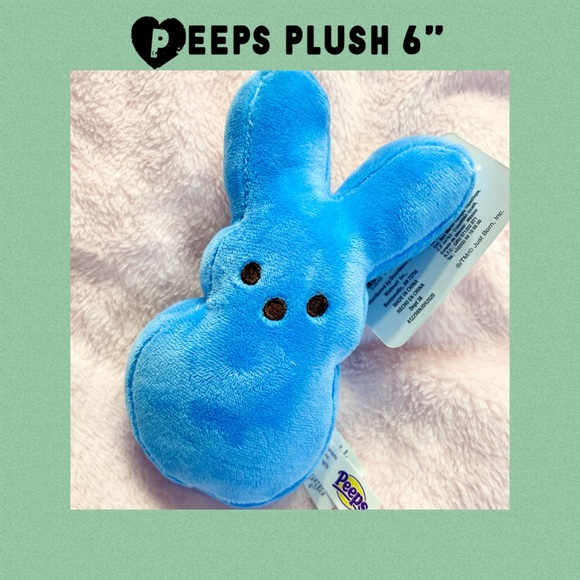 6” Blue Peeps Bunny Plush - Cute Easter Peep Plush - Picture 1 of 4